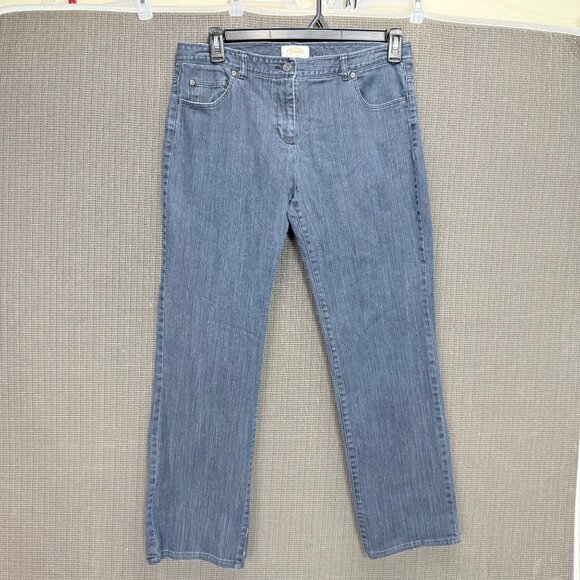 Talbots Womens Size 10 Blue Stretch Denim Straight-Leg Jeans - Picture 1 of 8